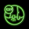 hemorrhoids disease neon glow icon illustration