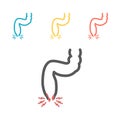 Hemorrhoids line icon. Vector sign for web graphic.