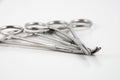Hemostats and clamps Royalty Free Stock Photo