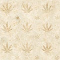 Hemp leaves - decorative pattern - repeating background - marble surface