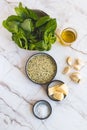 Hemp Pesto Ingredients Royalty Free Stock Photo