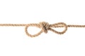 Hemp rope with bow knot Royalty Free Stock Photo