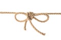 Hemp rope with bow knot Royalty Free Stock Photo