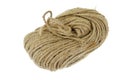 Hemp rope on a white background Royalty Free Stock Photo