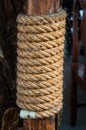 Hemp rope woven several levels Royalty Free Stock Photo