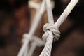 Hemp Ropes with Large Knots in a Playground, Soft Background