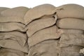 Hemp sacks containing rice