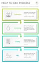 Hemp to CBD Process verticall business infographic