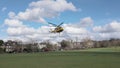 HEMS Air Ambulance performing arial ascent and departing from Streatham Common