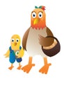 Hen and chick Royalty Free Stock Photo