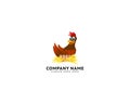 Hen Laying Eggs in its Nest Logo Template Design
