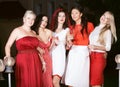 Hen party: red and white Royalty Free Stock Photo