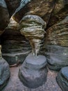 Hen`s Foot in the Errant Rocks of the Table Mountain National Park, Poland