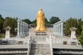 Laozi Statue at Hangu Pass Scenic Area. a famous historic site in Lingbao, Henan, China.