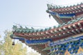 Roof at Yongtai Temple. a famous historic site in Dengfeng, Henan, China.
