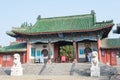 Main Gate at Spring and Autumn Tower(Chunqiu Building). a famous historic site in Xuchang, Henan, China.