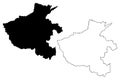 Henan Province map vector