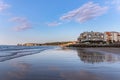 Hendaye, Basque Country, France - Les Deux Jumeaux and the beach Royalty Free Stock Photo