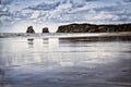 Hendaye beach in Pays Basque, France Royalty Free Stock Photo