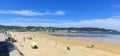 Hendaye beach in the Pyrenees-Atlantiques department and Nouvelle-Aquitaine region of southwestern France. Royalty Free Stock Photo