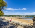 Hendaye beach on a beautiful summer day. Royalty Free Stock Photo