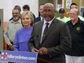 HENDERSON, NV - OCTOBER 14, 2015: Democratic U.S. presidential candidate & former Secretary of State Hillary Clinton introduced by