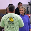 HENDERSON, NV - OCTOBER 14, 2015: Democratic U.S. presidential candidate & former Secretary of State Hillary Clinton shakes hands