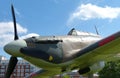 Historic aircraft on display at the main entrance of London R.A.F. Museum Royalty Free Stock Photo