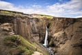 hengifoss waterfall, iceland Royalty Free Stock Photo