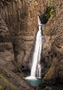hengifoss waterfall, iceland Royalty Free Stock Photo