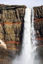 The Hengifoss waterfall in Iceland