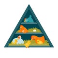 Henhouse triangle vector illustration Royalty Free Stock Photo