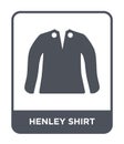 henley shirt icon in trendy design style. henley shirt icon isolated on white background. henley shirt vector icon simple and