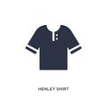 henley shirt icon on white background. Simple element illustration from clothes concept