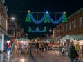 Henley Street in Stratford upon Avon at Christmas time.