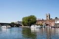 Skyline Of Henley On Thames In Oxfordshire UK With River Thames