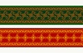 Henna banner border with colorful border