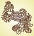 Henna Design Element Royalty Free Stock Photo