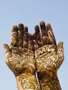 Henna design on hands