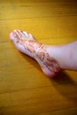 Henna Designs on Foot Royalty Free Stock Photo