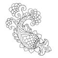 Henna doodle vector element.