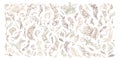 Henna floral tattoo doodle vector elements on white background Royalty Free Stock Photo