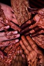 Henna hand paintings Royalty Free Stock Photo