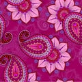 Henna Mehendi Tattoo Seamless Pattern on a pink background Royalty Free Stock Photo