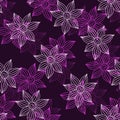 Henna Mehendy Tattoo Seamless Pattern on a violet background