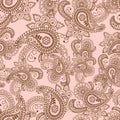 Henna Mehndi Doodles Abstract Floral Paisley Design Elements, Ma