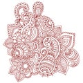 Henna Mehndi Paisley Doodle Design Royalty Free Stock Photo