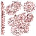 Henna Mehndi Paisley Doodles