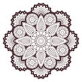 Henna paisley mehndi tattoo doodle seamless vector pattern Royalty Free Stock Photo