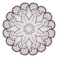 Henna paisley mehndi tattoo doodle seamless vector pattern Royalty Free Stock Photo